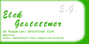 elek gestettner business card